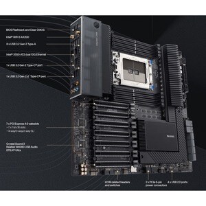 Schede madri desktop Asus Pro WS WRX80E-SAGE SE WIFI - AMD WRX80 Chipset - Socket sWRX8 - Estesa ATX - Ryzen Threadripper 