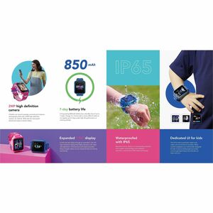 TCL MOVETIME MT42X Smartwatch - Blau Body Color - Blau Band Color - Glas Body Material - Silikon Band Material - Wireless 
