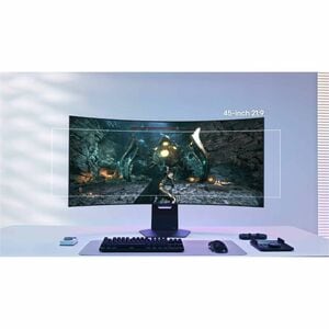 LG UltraGear 45GX950A-B 45" Class 5K2K WUHD Curved Screen Gaming OLED Monitor - 21:9 - Black - 44.5" Viewable - OLED - 512