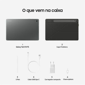 TABLET GALAXY TAB S10 FE EE 109 IN 128GB 5G CINZA
