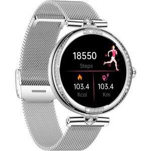Carneo Seinna HR+ Smart Watch - 11.50 mm Case Thickness - 39.50 mm Case Width - Women - Silver, Rose Gold Body Color - Sil