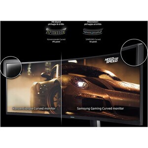 Samsung C49HG90DMU Curved Screen LCD Monitor - 32:9 - Matte Black - 124.2 cm (48.9") Viewable - Quantum Dot LED Backlight 