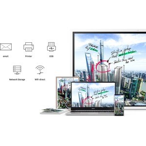 Samsung WM55R-W 1397 mm LCD Digital Signage Display - Touchscreen - 3840 x 2160 - Edge LED - 350 cd/m² - 2160p - USB - HDM