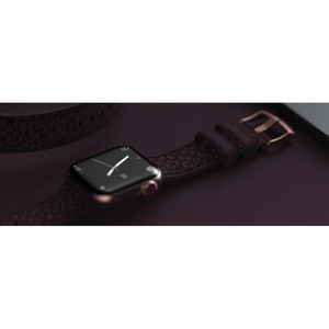 Njord Eldur SL14113 Smartwatch-Band - 1 - Lila - Silikon, Edelstahl, Veganes Kunstleder, Lachsleder