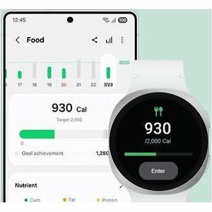 Samsung Galaxy Watch8 SM-L330 Smartwatch - 46 mm Case Height - 43,70 mm Case Width - Silber Case Color - Weiß Band Color -