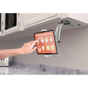 CTA Digital PAD-KMS 2-in-1 Kitchen Mount Stand for iPad and Tablets - 13" Height x 13.5" Width x 7" Depth - Aluminum - Stu
