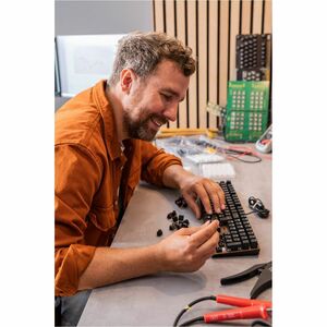 Clavier CHERRY KC 200 MX - Câble Connectivité - USB 2.0 Type A Interface - Français - Noir, Bronze - Mécanique/MX Pavé Num