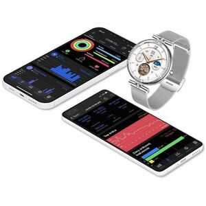 Carneo Seinna HR+ Smart Watch - 11.50 mm Case Thickness - 39.50 mm Case Width - Women - Silver, Rose Gold Body Color - Sil