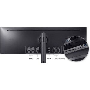 Samsung C49HG90DMU Curved Screen LCD Monitor - 32:9 - Matte Black - 124.2 cm (48.9") Viewable - Quantum Dot LED Backlight 