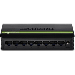 TRENDnet 8-Port Unmanaged 10/100 Mbps GREENnet Ethernet Desktop Switch; TE100-S8; 8 x 10/100 Mbps Ethernet Ports; 1.6 Gbps