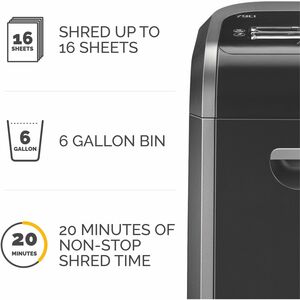 Fellowes Powershred® 79Ci 100% Jam Proof Cross-Cut Shredder - Non-continuous Shredder - Cross Cut - 16 Per Pass - for shre