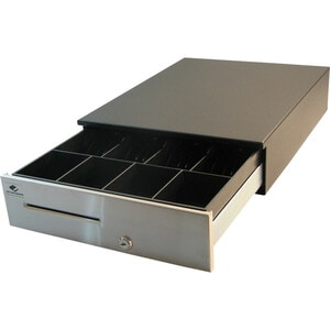 apg®Heavy- Duty Point of Sale Cash Drawer | Series 4000 JD320-BL1317 - USD 4 Bill - 4 Coin - 1 Media Slot - 4 Lock Positio