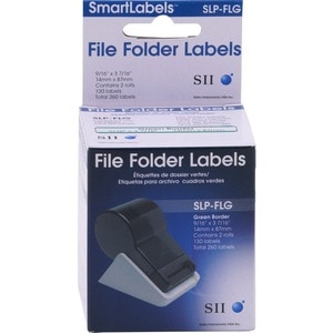 Seiko SLP-FLB White/Red File Folder Labels - Designed perfectly for labeling folders/assets in an Hospital, Office, Police