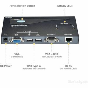 StarTech.com USB VGA KVM Console Extender over CAT5 UTP (500 ft) - Operate a USB & VGA KVM or PC up to 500ft away as if it