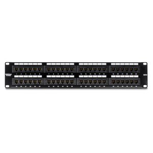 TRENDnet 48-Port Cat6 Unshielded Patch Panel, Wallmount Or Rackmount, Compatible With Cat3,4,5,5e,6 Cabling, For Ethernet,