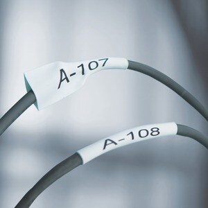 Etiquette pour Câbles Dymo 18056 - 12,70 mm Largeur - Rectangle - Transfert thermique - Jaune - Polyoléfine - Décollage fa