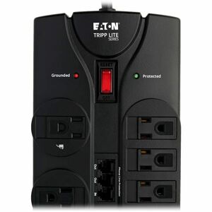 Eaton Tripp Lite Series Protect It! 12-Outlet Surge Protector, 8 ft. (2.43 m) Cord, 2880 Joules, Tel/Modem/Coaxial Protect