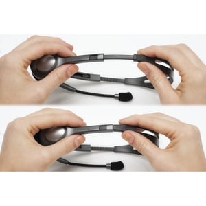 Logitech H110 Kabel Kopfbügel Stereo Headset - Schwarz, Silber - Binaural - Halboffen - 20 Hz bis 20 kHz Frequenzgang - 18