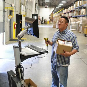 Ergotron Neo-Flex Computer Trolley - 11.79 kg Load Capacity - 4 Casters - Aluminium - Two-tone Grey, Two-tone Grey - 55.9 