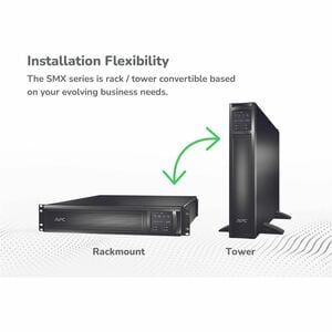 APC Smart-UPS X, Line Interactive, 3kVA, Rack/tower convertible 2U, 100V-127V, 3x 5-15R+3x 5-20R+1x L5-30R NEMA, SmartSlot