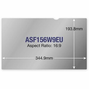 Filtro per la privacyTargus ASF156W9EUAnti-riflesso Trasparente, Nero - Per 39,6 cm (15,6") Widescreen LCD Desktop/Laptop,