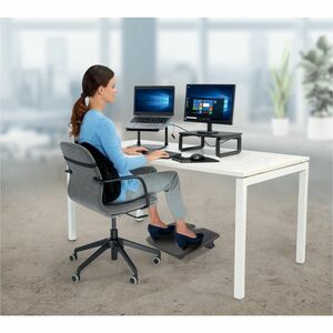 Kensington SoleMassage 56155EU Footrest - 1 Pack - 76.20 mm - 127 mm Adjustable Height - 30° Tilt