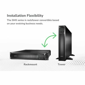 APC Smart-UPS X, Line Interactive, 2000VA, Rack/tower convertible 2U, 100V-127V, 3x 5-15R+3x 5-20R+1x L5-20R NEMA, NMC, Ex