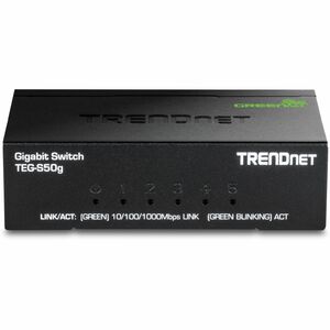 TRENDnet GREENnet TEG-S50G 5 Ports Ethernet Switch - Gigabit Ethernet - 10/100/1000Base-T - New - TAA Compliant - 2 Layer 