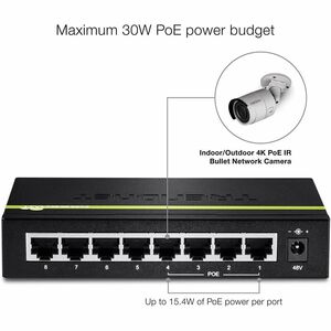 TRENDnet TPE-S44 8 Ports Ethernet Switch - Fast Ethernet - 100/1000Base-T - TAA Compliant - 2 Layer Supported - 2.10 W Pow