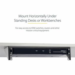 StarTech.com Staffa rack in acciaio 19'' 2U per montaggio attrezzature su parete verticale - 56,84 kg Capacità di carico - 1