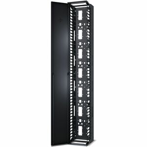 Performance, Vertical Cable Manager for 2 & 4 Post Racks, 84""H x 12""W, Single-Sided with Door - Cable Manager - Black