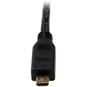 StarTech.com 50cm Micro HDMI to HDMI Cable with Ethernet, 4K High Speed Micro HDMI Type-D Device to HDMI Monitor Adapter/C
