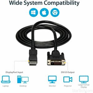 StarTech.com 1.8 m DisplayPort auf DVI Kabel, DisplayPort auf DVI Video Adapter Kabel 1080p, DisplayPort auf DVI-D Kabel S