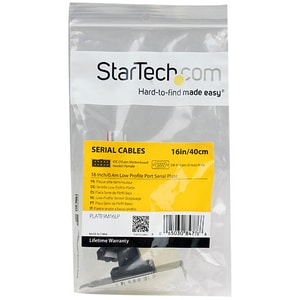 StarTech.com 1 Port Seriell DB9 Slotblech mit 10 Pin Pinheader Kabel - Low Profile - Cable for Hauptplatine - Grau