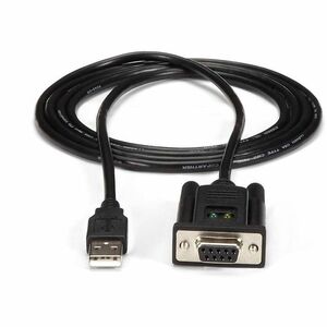 StarTech.com Cavo adattatore seriale DCE 1 porta USB a RS232 DB9 null modem con FTDI - Nero