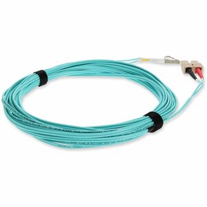 AddOn 3m LC (Male) to SC (Male) Aqua OM3 Duplex Fiber OFNR (Riser-Rated) Patch Cable - 100% compatible and guaranteed to work