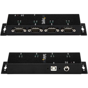 StarTech.com USB to Serial Adapter Hub â€" 4 Port â€" Industrial â€" Wall Mount â€" Din Rail â€" COM Port Retention â€" FT