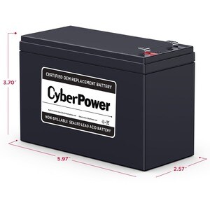CyberPower RB1290 UPS Replacement Battery Cartridge - 9000 mAh - 12 V DC - Lead Acid