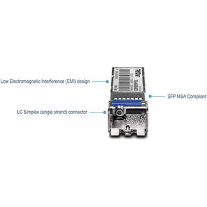 TRENDnet TEG-MGBS40D3 SFP (mini-GBIC) - 1 x LC Simplex 1000Base-LX Network - 1 - TAA Compliant - For Data Networking, Opti