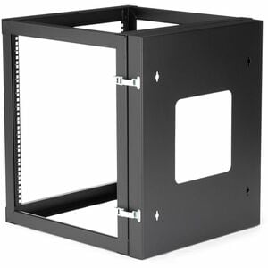 StarTech.com 4-Post 12U Hinged Wall-Mount Network Rack, 19" Open Frame Server Rack, Wall Mount Data Rack for IT Computer E