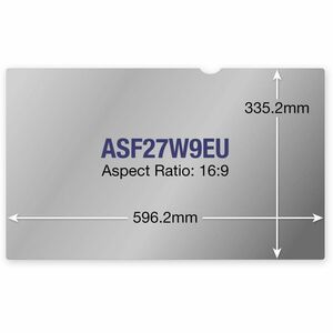 Targus ASF27W9EU Plastic Anti-glare Privacy Screen Filter - Black, Transparent - For 68.6 cm (27") Widescreen LCD Monitor,