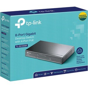 TP-Link TL-SG1008P 8 Ports Ethernet Switch - Gigabit Ethernet - 10/100/1000Base-T - 2 Layer Supported - Twisted Pair - Des