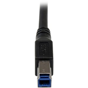 StarTech.com 1m USB 3.0 SuperSpeed Kabel A auf B rechts gewinkelt - Schwarz - Cable for Notebook, Netzwerkgerät, Drucker, 