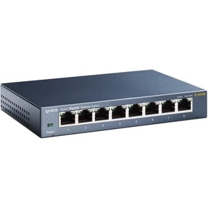 TP-Link TL-SG108 8 Ports Ethernet Switch - Gigabit Ethernet - 10/100/1000Base-T - 2 Layer Supported - Twisted Pair - Desktop