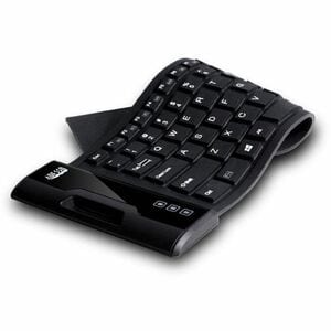 Adesso Antimicrobial Waterproof Flex Keyboard (Mini Size) - Cable Connectivity - USB Interface - 87 Key(s) - Media Player,