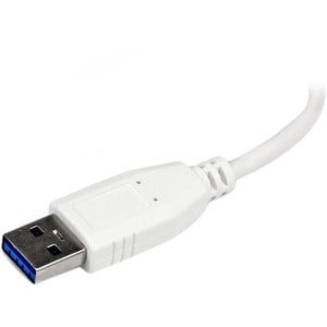 StarTech.com Portable 4 Port SuperSpeed Mini USB 3.0 Hub - White - Add four external USB 3.0 ports to your notebook or Ult