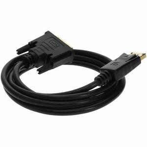 6ft DisplayPort 1.2 Male to DVI-D Dual Link (24+1 pin) Male Black Cable For Resolution Up to 2560x1600 (WQXGA) - 100% comp