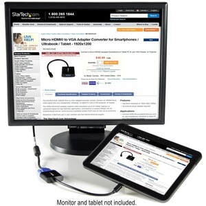 StarTech.com Adattatore convertitore Micro HDMI® a VGA per smartphone/ultrabook/tablet - 1920x1200 - Nero