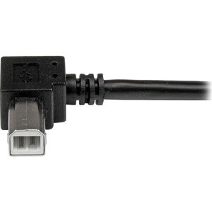 StarTech.com 1m USB 2.0 A to Right Angle B Cable - M/M - Connect hard-to-reach USB 2.0 peripherals, for installation in na