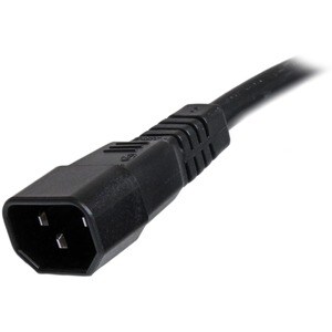 StarTech.com Cable de 1m (3 pies) de Extensión de Servicio Pesado, Cable Alargador de Alimentación IEC 320 C14 a IEC 320 C
